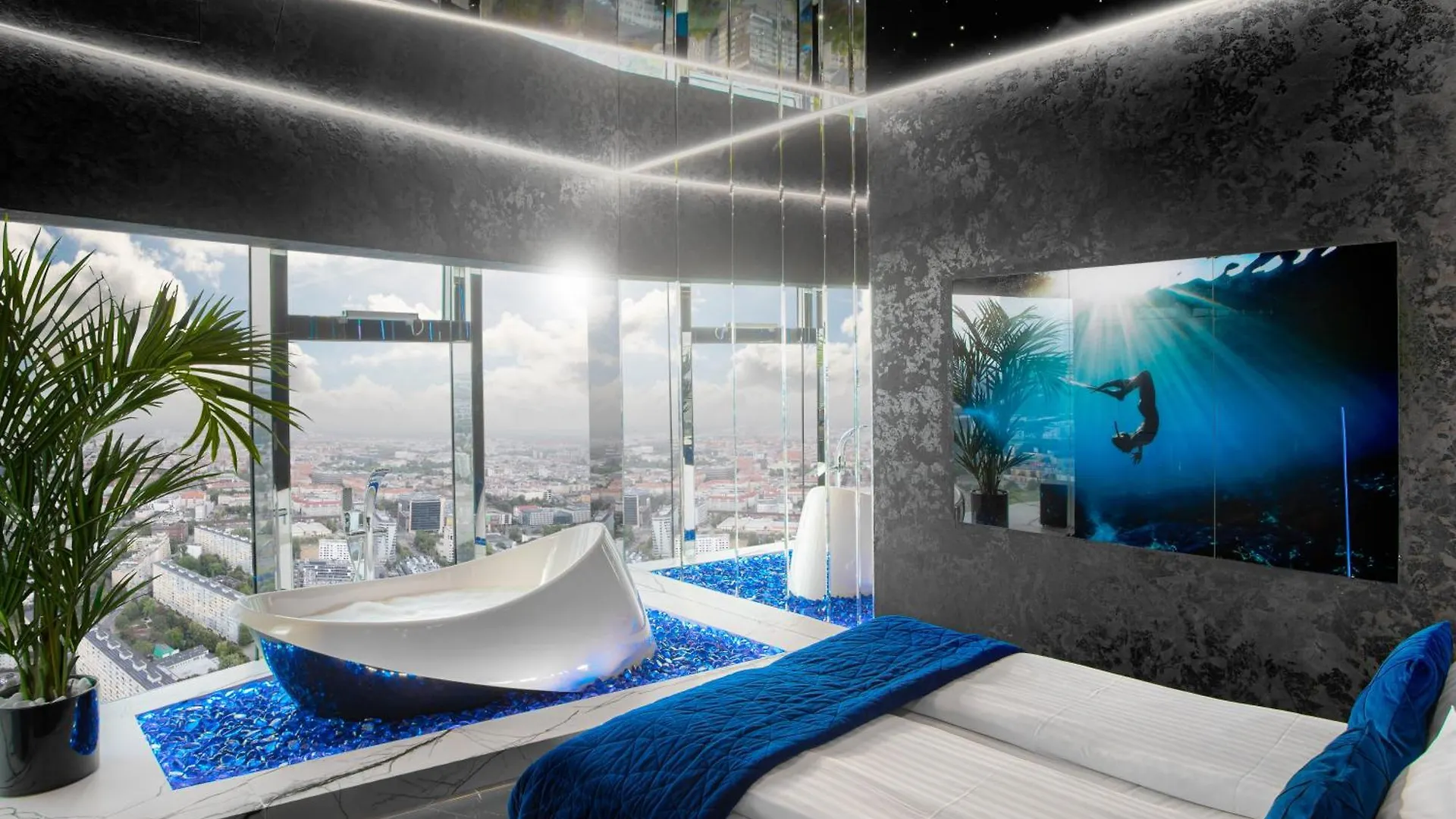 30Th+ Floor Apartments In Sky Tower Vratislav